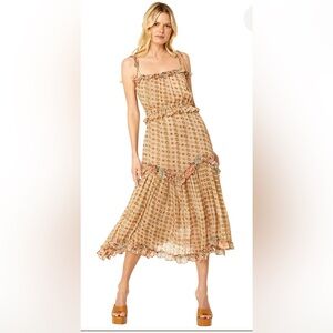 NWT Misa Los Angeles Nati Dress Flora Tile Mix